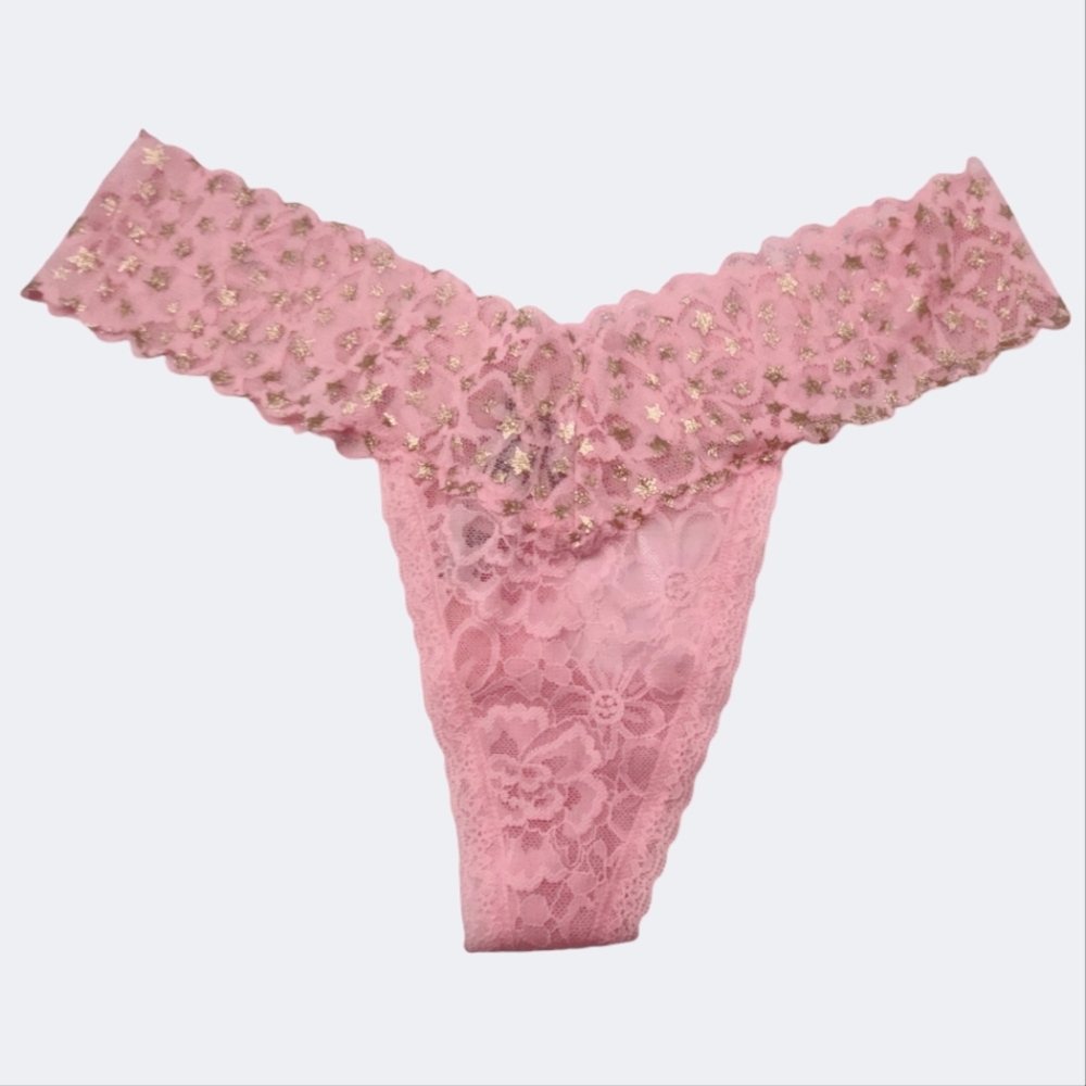 Victoria's Secret Panty Size Medium Pink Lace Thong Panties Intimates Sexy